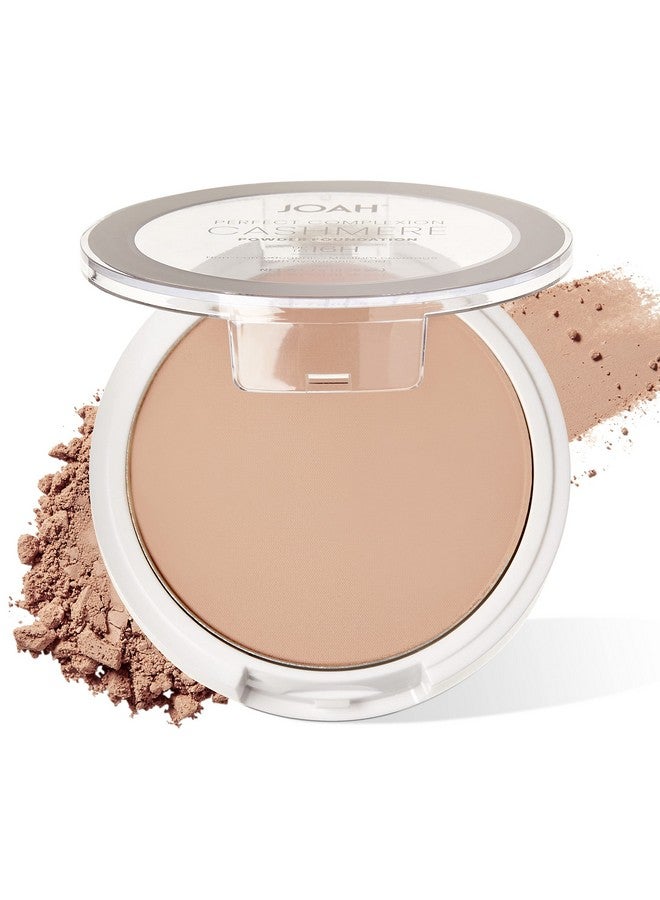 JOAH Perfect Complexion Cashmere Powder Foundation Medium Face Coverage Matte Finish Korean Makeup Compact Design For Oily & All Skin Types 16 Hour Wear Fair With Neutral Undertones - Image 1