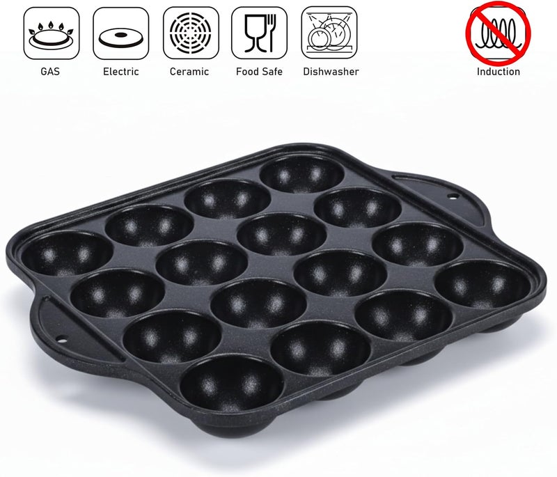 COOKKING - TAKOYAKI Nonstick Grill Pan/Cooking Plate, Made in Korea - Image 5