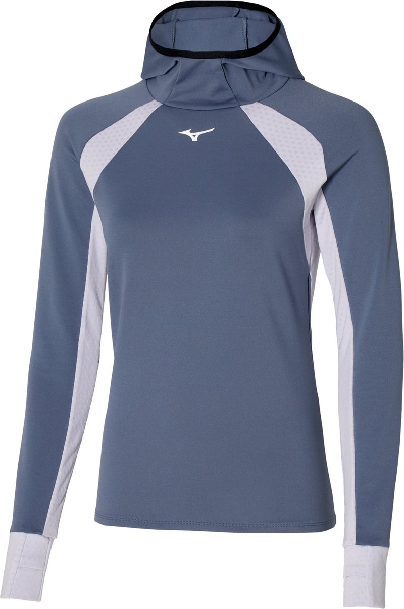 Mizuno Warmalite Hooded Women's Long Sleeve Hooded Sweatshirt Blue  - Image 1