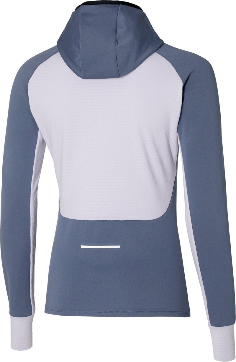 Mizuno Warmalite Hooded Women's Long Sleeve Hooded Sweatshirt Blue  - Image 2