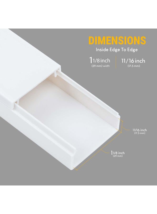 SimpleCord 150in Cord Hider Kit - 6-Pack 25in Cable Management for Wall-Mounted TV or Computer Cables - Paintable Wire Covers for Cords by Simple Cord (White) - Image 5