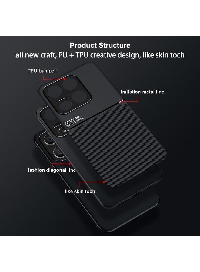 زبون جراب هاتف Honor X8b الكلاسيكي المائل والمحبب المغناطيسي PC الهجين المصنوع من مادة TPU - Image 5