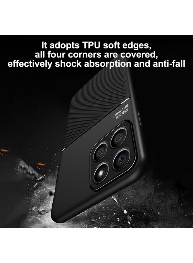 زبون جراب هاتف Honor X8b الكلاسيكي المائل والمحبب المغناطيسي PC الهجين المصنوع من مادة TPU - Image 4