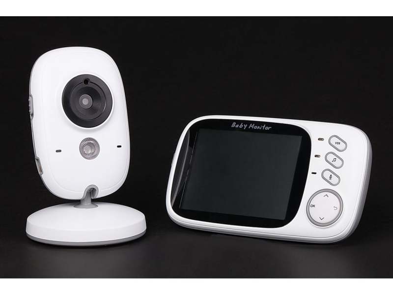 Baby Monitor: 3.2 Inch High Contrast LCD Screen, Compact Design Easy to Transport - Automatic Night Vision, Two Way Intercom for Baby Care At Home - Image 1