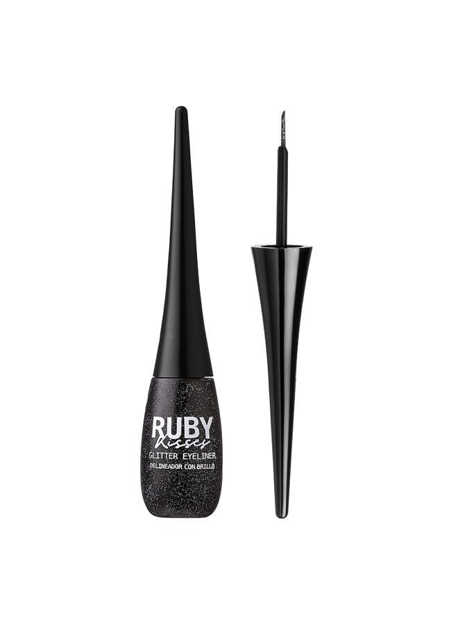 Ruby Kisses Eye Bling Glitter Eyeliner, Glitz N' Black - Image 1