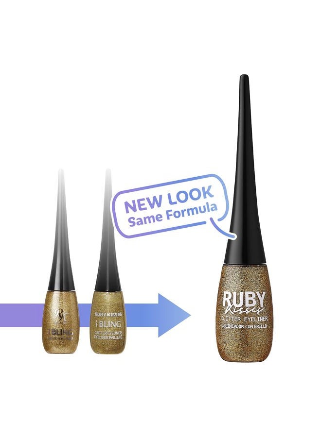 Ruby Kisses Eye Bling Glitter Eyeliner, Glitz N' Black - Image 2