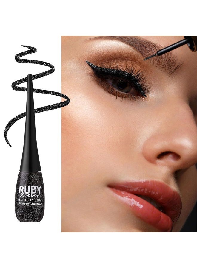 Ruby Kisses Eye Bling Glitter Eyeliner, Glitz N' Black - Image 4