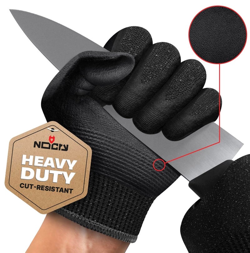 NoCry Professional Cut Resistant Work Gloves for Men and Women with Firm Grip and Waterproof Palms Touchscreen Tips Reinforced Thumb Ideal for Cutting Slicing and Dicing