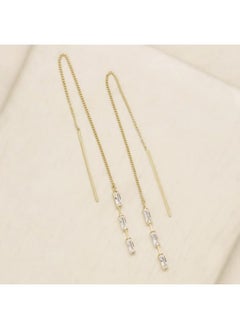Ettika Gold Earrings. Threader Earrings For Women. Crystal Baguette Threader 18K Gold Plated Earrings. Jewelry. Birthday Gifts For Women  - Image 3