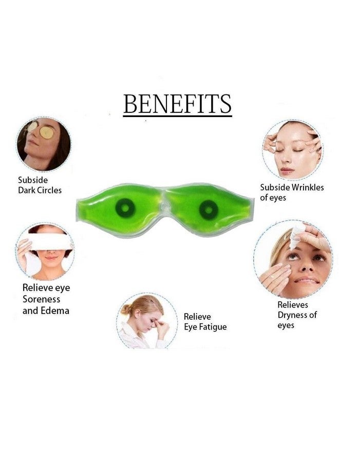 INEVER Aloe Vera Cooling Gel Sleeping Eye Mask for Eye Patches Remove Dark Circles Fatigue Cool Eyes Patch Pads Eye Care (pack of 1) - Image 2