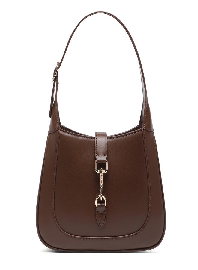 Keyli Shoulder Bag for Women Vegan Leather Shoulder Handbags Small Cute Hobo Purses trendy Top Handle Crossbody Bag with Adjustable Strap chocolate - Image 1