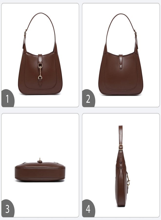 Keyli Shoulder Bag for Women Vegan Leather Shoulder Handbags Small Cute Hobo Purses trendy Top Handle Crossbody Bag with Adjustable Strap chocolate - Image 5