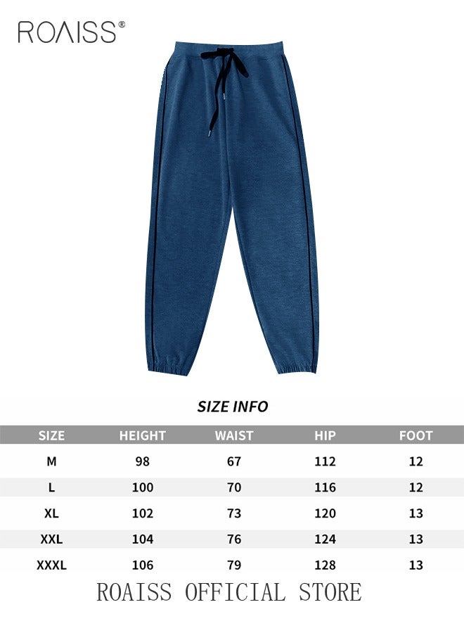 رويس بنطلون رياضي رجالي رياضة ترفيهية نحيف خياطة بسيط وحزام مطاطي الربيع والخريف - Image 5