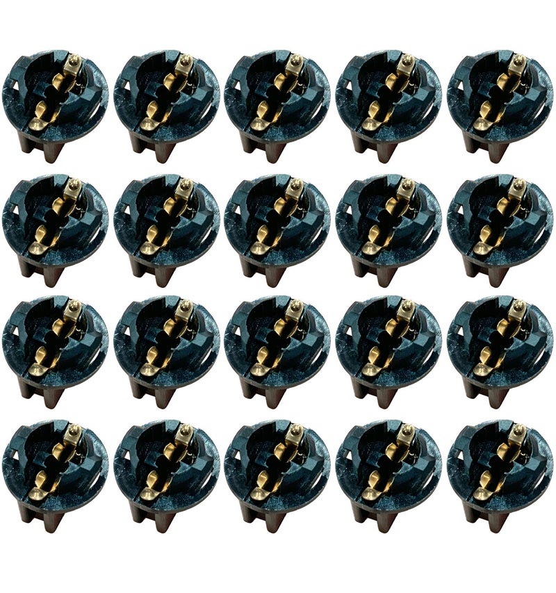 AUTUT 20 Pcs Light Bulb Twist Lock Socket W5W T10 168 194 Wedge Instrument Panel Dash Light Gauge Cluster Bulbs Base Sockets Extension Parts