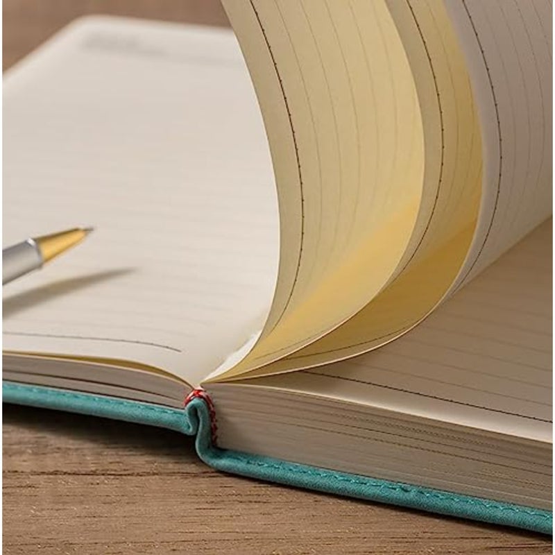 A5 Notebook Journal with Pen - Hardcover Executive Notebooks with Premium Thick Paper, College Lined Journal, 8.3"×5.8", 416 Page, PU Leather Hardcover Journal, Diary, Algae Green - Image 3