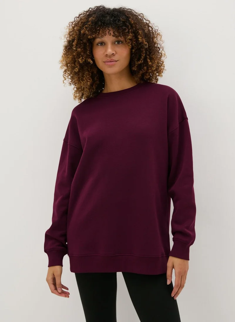 Matalan Burgundy Longline Sweatshirt