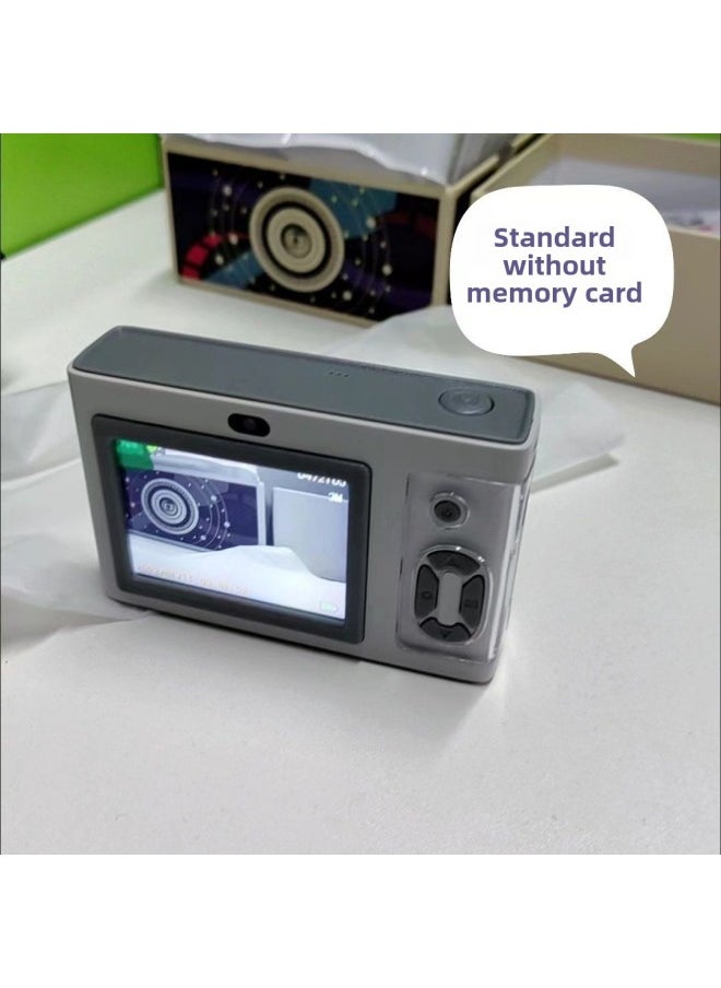 Generic 2025 CCD Digital Camera Campus Camera Card Machine HD Dual Camera Student Advanced Gift-Body Color:Gray [ips Eye Protection Screen + Fill Light + Dual Cameras - Official Standard  - Image 1
