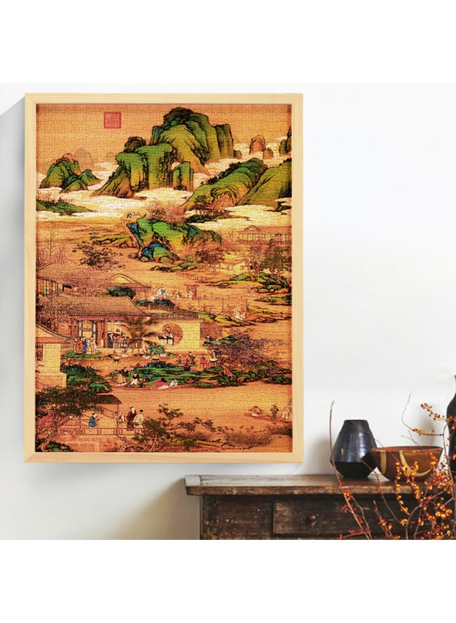 1000 قطعة من أحجية الصور المقطوعة للكبار اللوحات الكلاسيكية الصينية تشينغ يوان في شهر ديسمبر من هذا العام، اطلب الشكل لتخفيف الضغط، أحجية الصور المقطوعة للبيع المباشر - اللون: 49444 - مخطط الطلب في يناير ديسمبر - عرض فانوس يناير القمري - Image 4