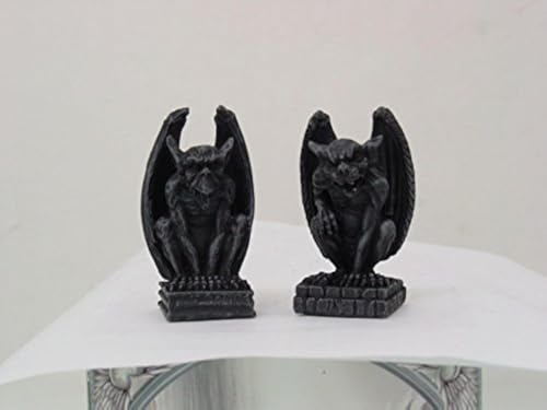 PTC 2.5 Inch Miniature Evil Gargoyles Resin Statue Figurines, Set of Two - Image 4