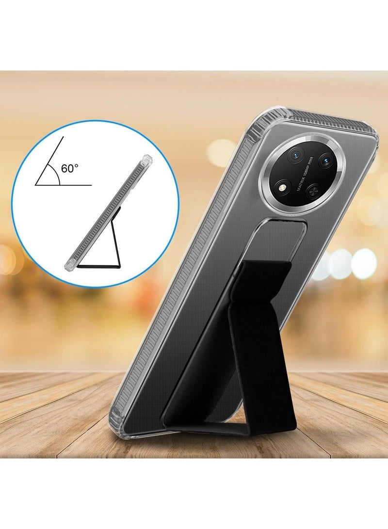 Techie غطاء واقي مع وسادة هوائية مضادة للصدمات مع مقبض مغناطيسي قابل للطي لجهاز Honor X9c 5G - أسود - Image 4