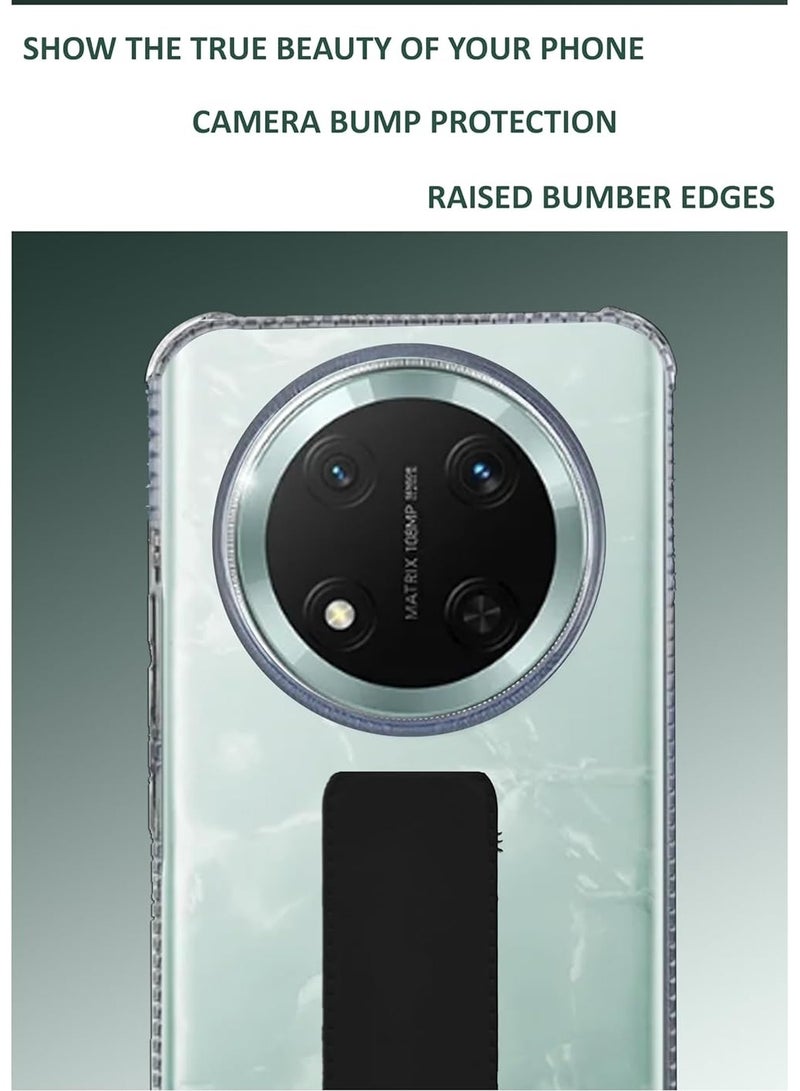 Techie غطاء واقي مع وسادة هوائية مضادة للصدمات مع مقبض مغناطيسي قابل للطي لجهاز Honor X9c 5G - أسود - Image 3