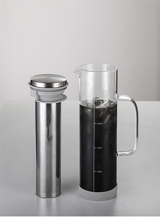 Cold Brew Coffee Maker Iced Coffee Maker Iced Tea Maker Airtight Cold Brew Pitcher Coffee Accessories Cold Brew System Cold Tea Brewing Tea Maker with Infuser - Image 3