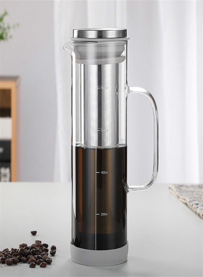 Cold Brew Coffee Maker Iced Coffee Maker Iced Tea Maker Airtight Cold Brew Pitcher Coffee Accessories Cold Brew System Cold Tea Brewing Tea Maker with Infuser - Image 1