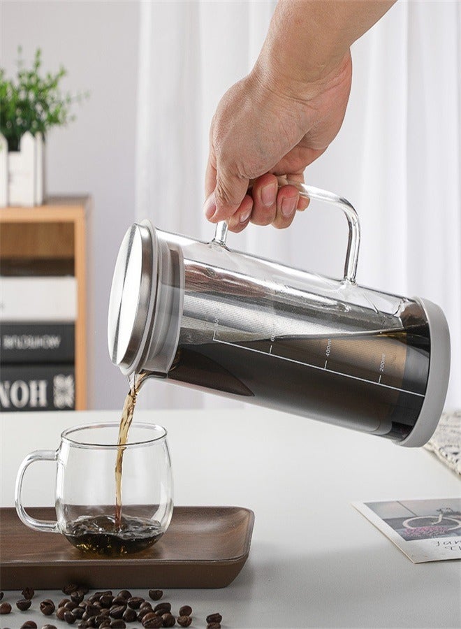 Cold Brew Coffee Maker Iced Coffee Maker Iced Tea Maker Airtight Cold Brew Pitcher Coffee Accessories Cold Brew System Cold Tea Brewing Tea Maker with Infuser - Image 2