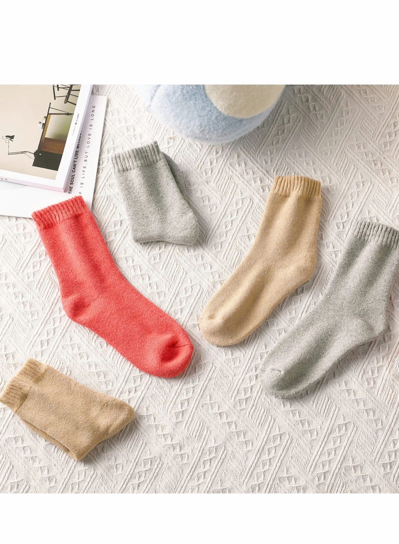SYOSI Wool Socks for Women, Moisture Wicking and Breathable Cozy Boot Socks, 3 Pairs Boots Socks Mens, Warm Socks Unisex Thick Warm Winter Knit Wool Socks  - Image 2