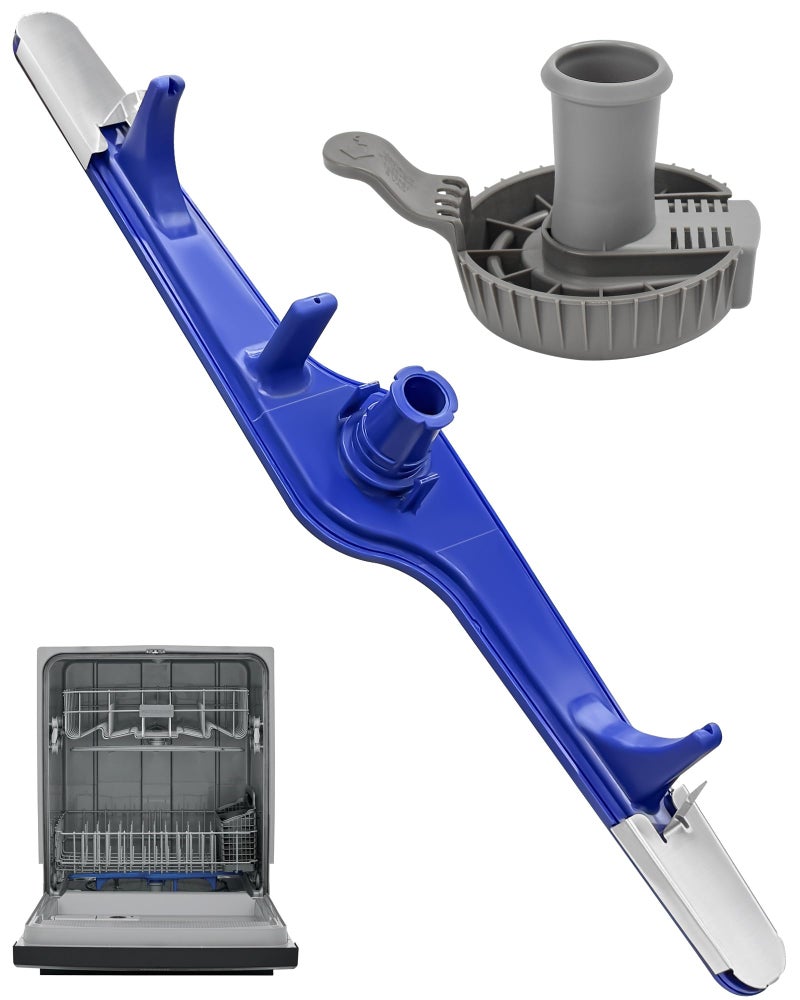 IWIWE 5304517203 1545680 Dishwasher Lower Spray Arm Set-Complete with 5304518968 Support & 5304506518 Filter-Compatible with Frigidaire Kenmore 154568002 154414101 154250901 EAP12585623 4840174 154250801 - Image 1