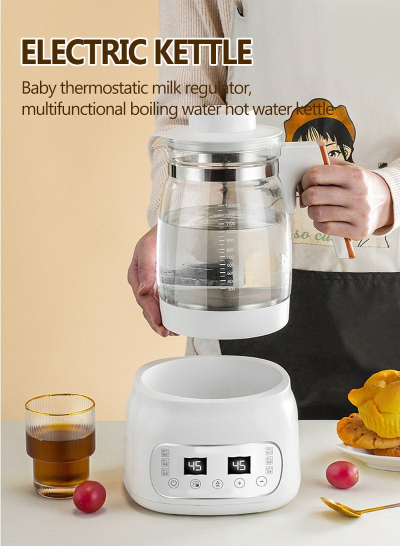 BEIRUI 1300ML Smart Milk Thermostat Glass Electric Kettle with 6 Temperature Control Presets Electric Tea Kettle for Office, Home Use - Image 2