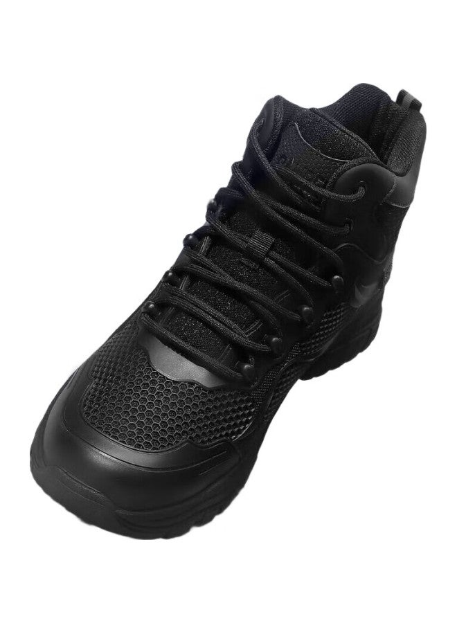 Strongman 3515 Men'S Lace-Up Outdoor Training Boots Kevlar Anti-Puncture Casual All-Season Military Enthusiast Sports Mountaineering Boots Jds007 Black Size 43 - Image 3