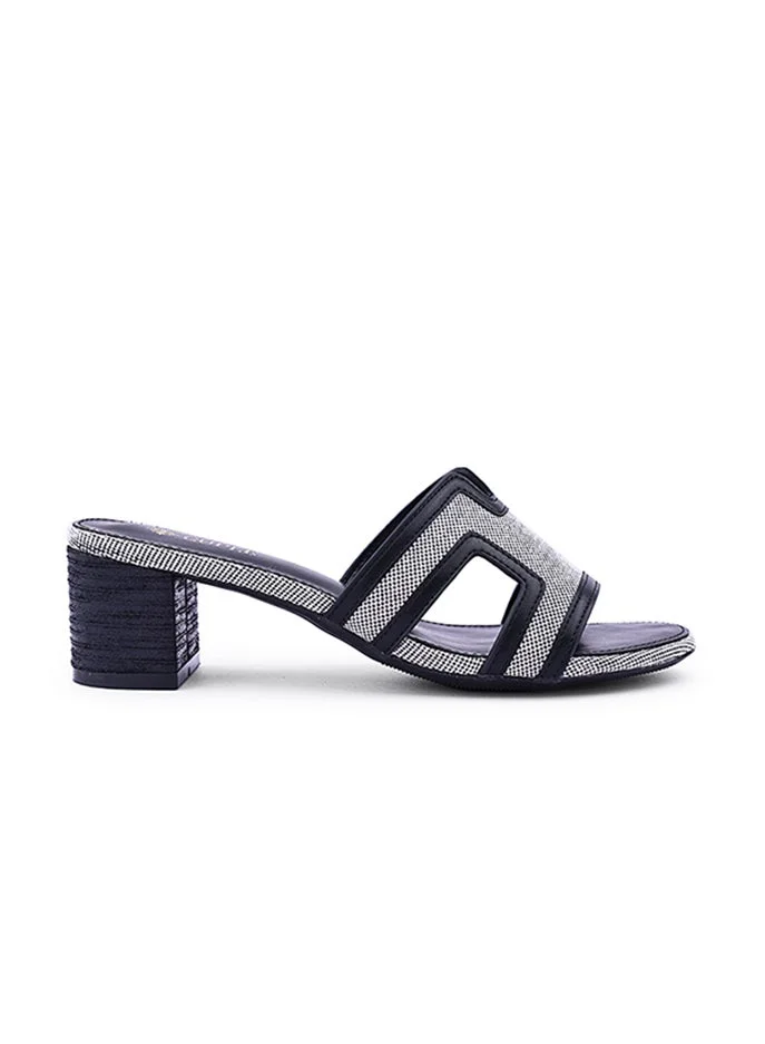 Elegant heel slippers designed for a chic look.