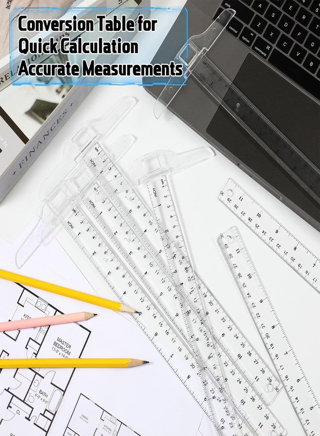 Pangda 1 Pcs 12 Inch/ 30 cm T-Square Ruler Plastic Transparent T-Ruler for Drafting and General Layout Work - Image 3