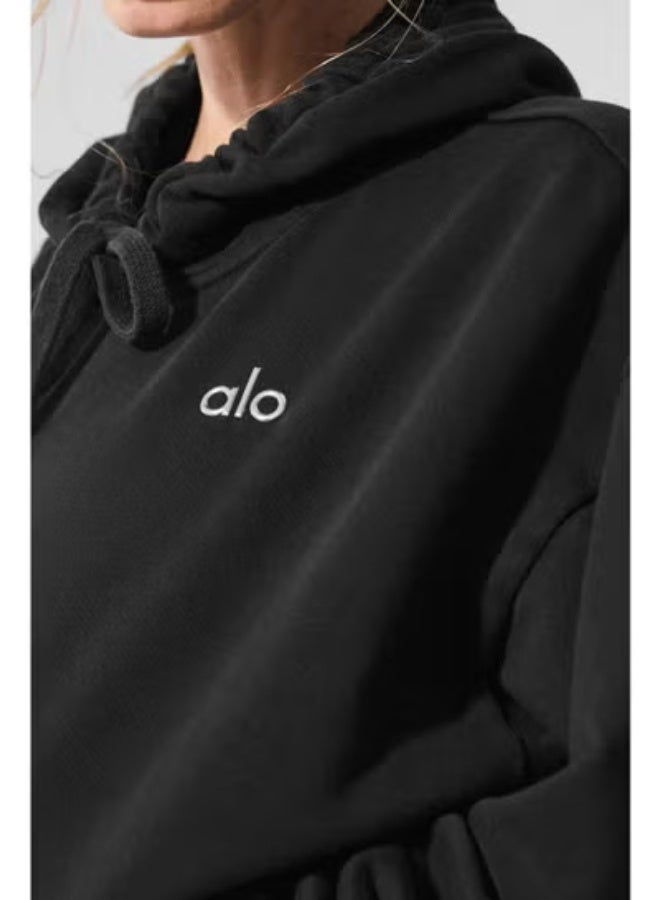 Alo Yoga Loose Accolade Hoodie-Black - Image 3