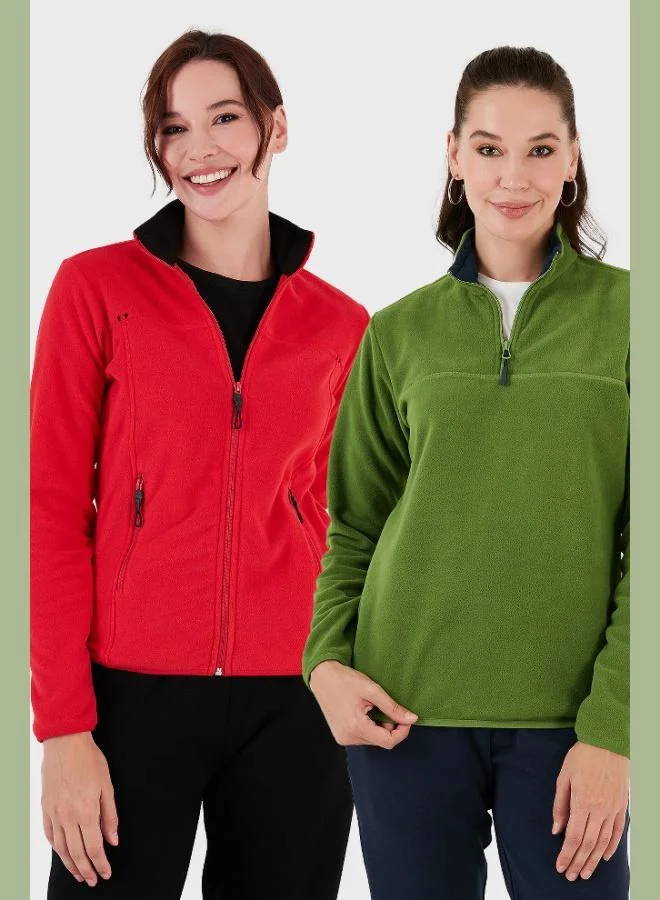 ليلا ليلا طقم قطعتين نسائي بياقة مستديرة ناعم مقاوم للتوبير