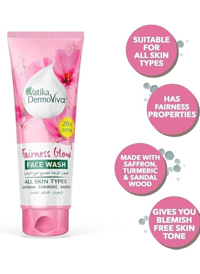 VATIKA Vatika Dermoviva Fairness Glow Face Wash  All Skin Types 185 Ml  - Image 4