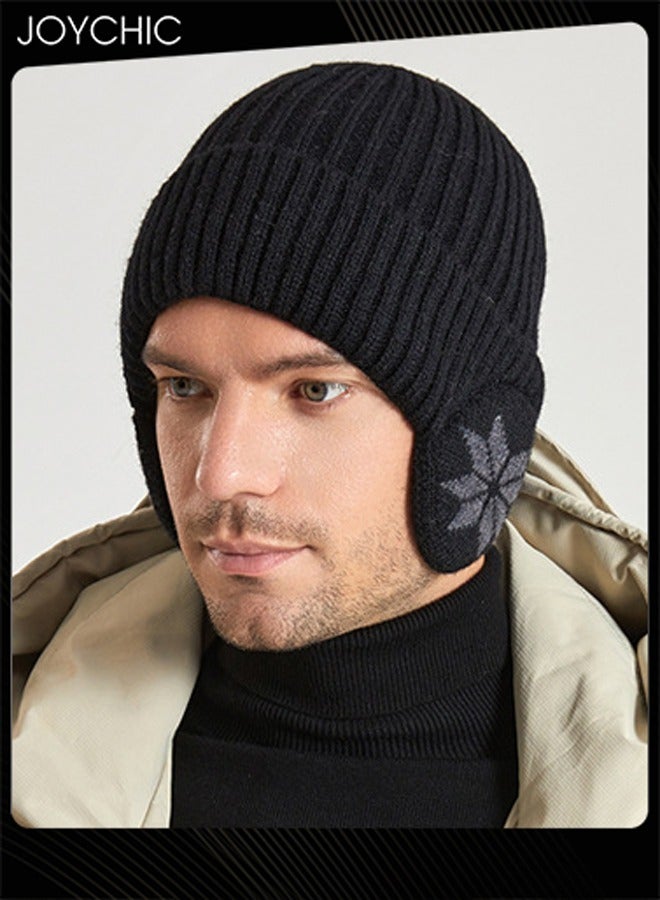 Joychic Korean Version Autumn and Winter Warm Knitted Beanie Hat for Women Men Outdoor Cycling Ear Protection  - Image 2
