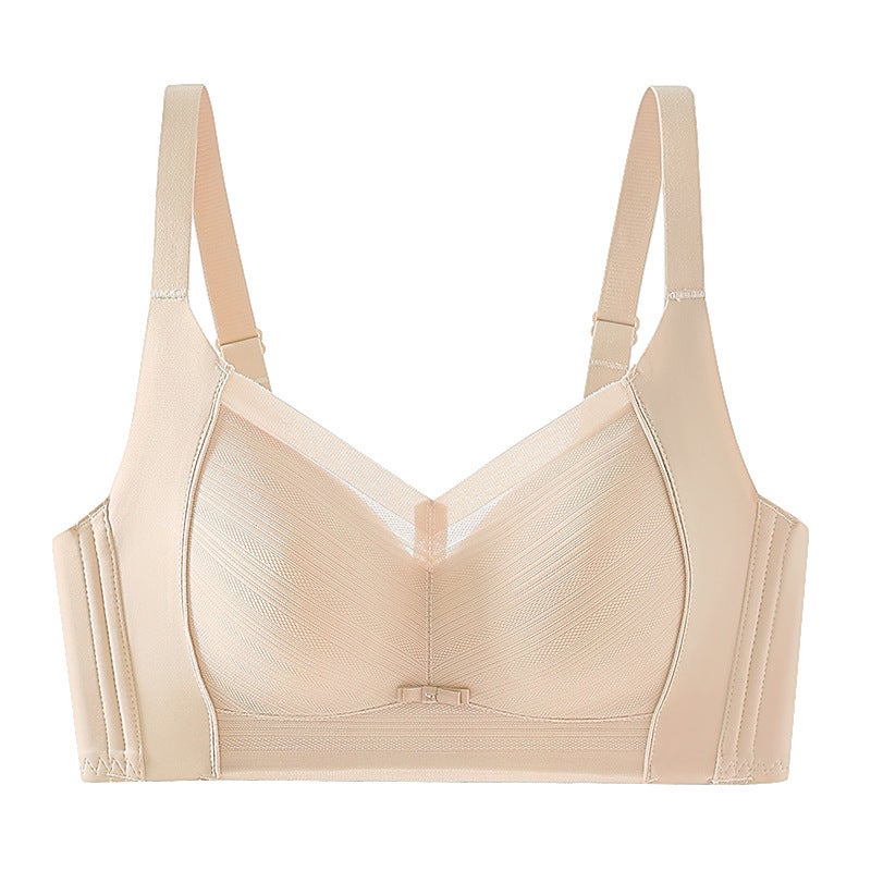 Plus Size Lingerie For Women With Large Busts, Minimizing And Anti-Sagging, Side Support, Wireless, Ultra-Thin Lace Bra For Summer, Breathable And Comfortable - Image 1