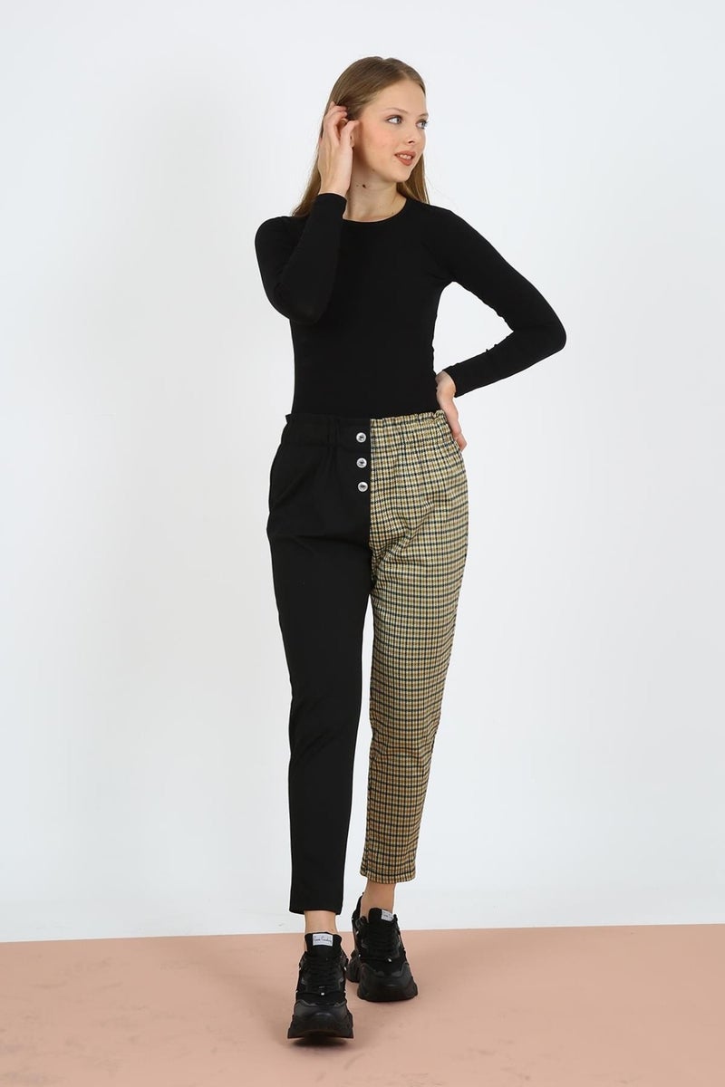 Alexander Gardi Two-Tone Elastic Waist Trousers (B21-12800)  - Image 1