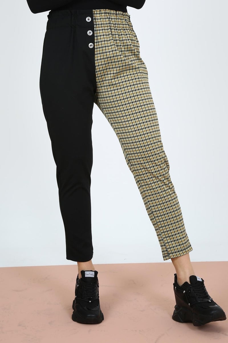 Alexander Gardi Two-Tone Elastic Waist Trousers (B21-12800)  - Image 2