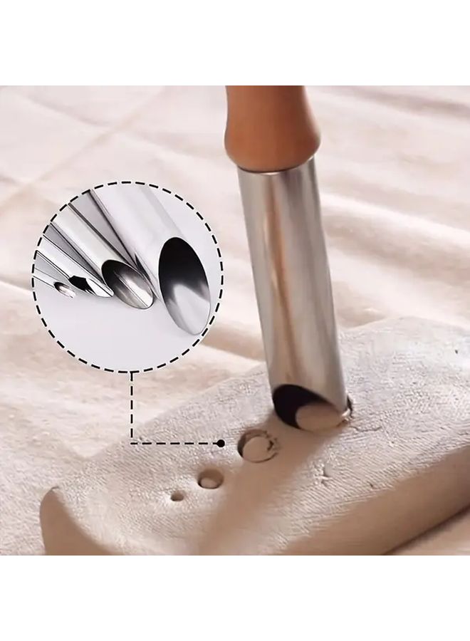 Metal Clay Hole Cutters Set 4 Piece For Pottery Sculpting Craft Tools - Image 5