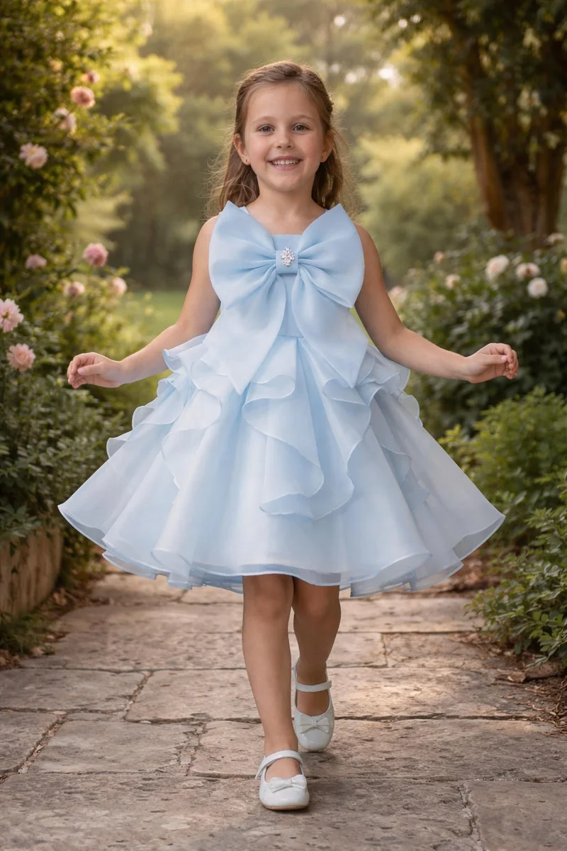فيا بامبينو Blue Belle Couture Dress 3231