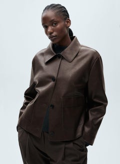 Leather-Effect Pockets Jacket