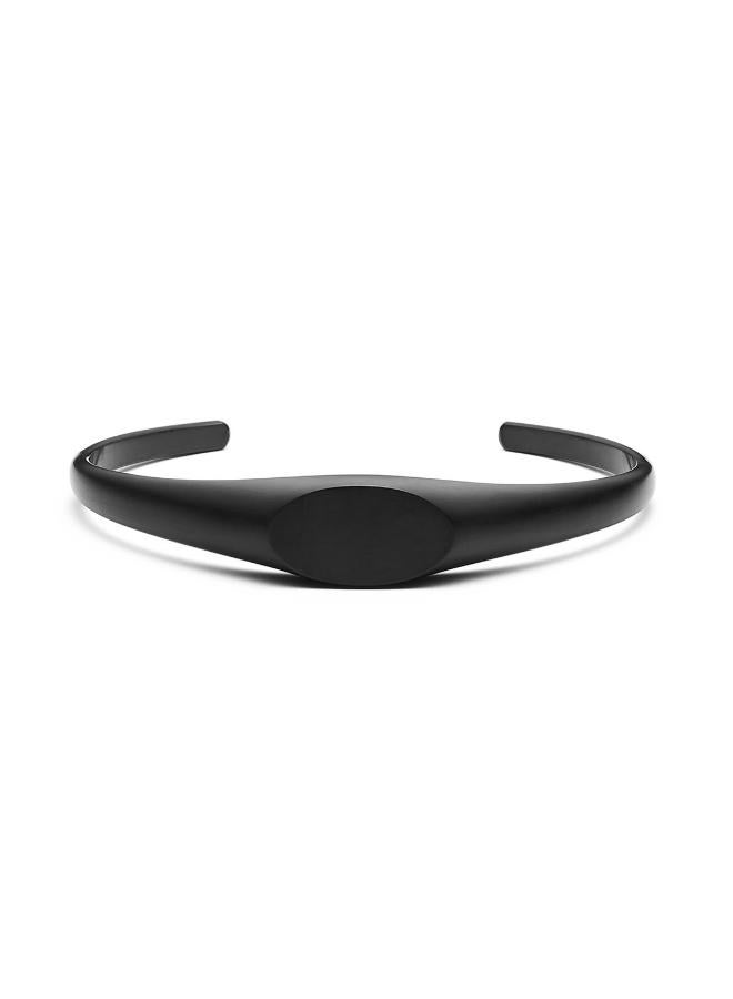 MVMT Men's Matte Black Stainless Steel Cuff Bracelet - Image 1