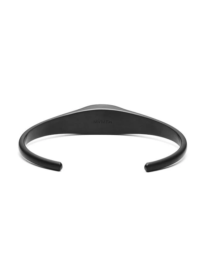 ام في ام تي Men's Matte Black Stainless Steel Cuff Bracelet