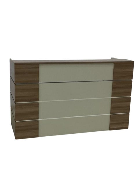 Wooden reception counter, reception desk made of high-quality materials, size 180X70X110 cm