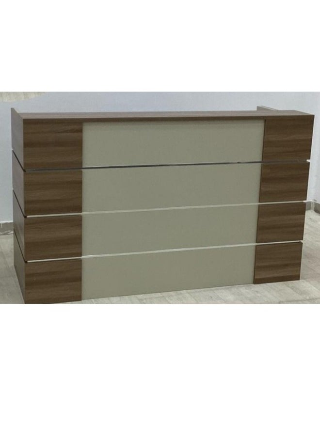 SMART HOME - Wooden reception counter, reception desk made of high-quality materials, size 180X70X110 cm - Image 1