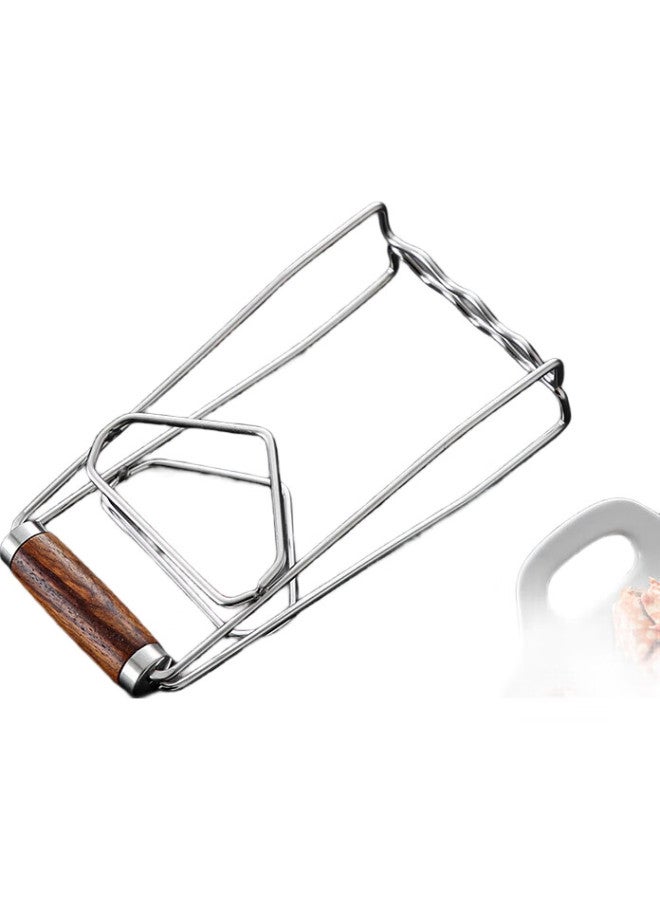 Onlycook 304 Stainless Steel Non-Slip Serving Tray, Kitchen Bowl Gripper, Steamed Dish Tongs, Anti-Scalding Tool - Image 2