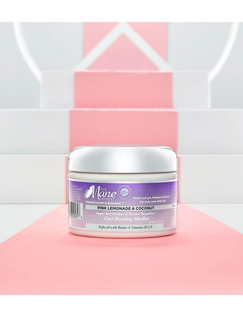 THE MANE CHOICE - The Mane Choice Pink Lemonade Super Anti-Oxidant & Texture Beautifier Curl Boosting Sherbet, 12 oz - Image 1